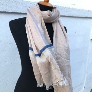 Pashmina scarf sheer with fringe